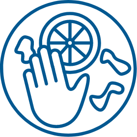 Feeding food waste icon